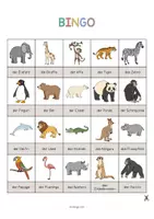 Vorschau - Spiele - Zootiere: Bingo (Spiel für den DaZ-, DaF- und Deutschunterricht) - Seite 2