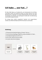 Vorschau - Spiele - Zootiere: Ich habe..., wer hat...? (Spiel für den DaZ-, DaF- und Deutschunterricht) - Seite 1