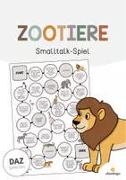 Vorschau - Spiele - Zootiere: Smalltalk-Spiel (Spiel für den DaZ-, DaF- und Deutschunterricht) - Deckblatt
