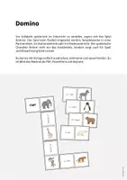 Vorschau - Stationenlernen - Zootiere: Domino (Spiel für den DaZ-, DaF- und Deutschunterricht) - Seite 1