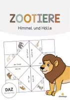 Vorschau - Spiele - Zootiere: Himmel und Hölle (Spiel für den DaZ-, DaF- und Deutschunterricht) - Deckblatt