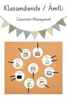Vorschau - Poster - Klassendienste | Ämtli | Ämtchen | Classroom Management - Deckblatt