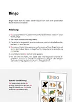 Vorschau - Spiele - Haustiere: Bingo (Spiel für den DaZ-, DaF- und Deutschunterricht) - Seite 1