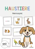 Vorschau - Spiele - Haustiere: Memospiel (Spiel für den DaZ-, DaF- und Deutschunterricht) - Deckblatt