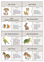 Vorschau - Stationenlernen - Haustiere: Puzzle (Spiel für den DaZ-, DaF- und Deutschunterricht) - Seite 2