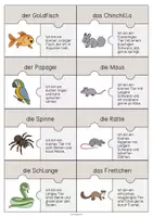 Vorschau - Stationenlernen - Haustiere: Puzzle (Spiel für den DaZ-, DaF- und Deutschunterricht) - Seite 3