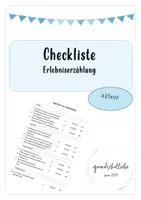 Vorschau - Arbeitsblätter - Checkliste für eine Erlebniserzählung - Deckblatt