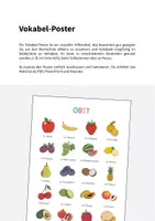 Vorschau - Poster - Obst: Vokabel-Poster (Plakat für den DaZ-, DaF- und Deutschunterricht) - Seite 1
