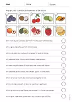 Vorschau - Arbeitsblätter - Obst: Was bin ich? - Arbeitsblatt (Aufgaben für den DaZ-, DaF- und Deutschunterricht) - Seite 3