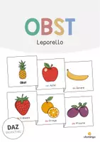 Vorschau - Mal- und Bastelvorlagen - Obst: Leporello (Vorlage für den DaZ-, DaF- und Deutschunterricht) - Deckblatt