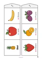 Vorschau - Mal- und Bastelvorlagen - Obst: Leporello (Vorlage für den DaZ-, DaF- und Deutschunterricht) - Seite 3