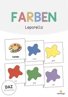 Vorschau - Mal- und Bastelvorlagen - Farben: Leporello (Vorlage für den DaZ-, DaF- und Deutschunterricht) - Deckblatt