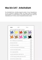 Vorschau - Arbeitsblätter - Farben: Was bin ich? - Arbeitsblatt (Aufgaben für den DaZ-, DaF- und Deutschunterricht) - Seite 1
