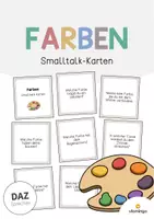 Vorschau - Spiele - Farben: Smalltalk-Karten (Sprechimpulse für den DaZ-, DaF- und Deutschunterricht) - Deckblatt