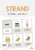 Vorschau - Spiele - Strand: Ich habe..., wer hat...? (Spiel für den DaZ-, DaF- und Deutschunterricht) - Deckblatt