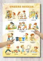 Vorschau - Poster - Verhaltensregeln Poster für Kinder – 29 Regeln mit Bildern | Kindergarten & Vorschule - Seite 2