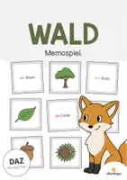Vorschau - Spiele - Wald: Memospiel (Spiel für den DaZ-, DaF- und Deutschunterricht) - Deckblatt