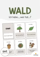 Vorschau - Spiele - Wald: Ich habe..., wer hat...? (Spiel für den DaZ-, DaF- und Deutschunterricht) - Deckblatt