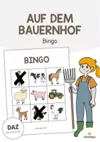 Vorschau - Spiele - Bauernhof: Bingo (Spiel für den DaZ-, DaF- und Deutschunterricht) - Deckblatt