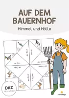 Vorschau - Spiele - Himmel und Hölle (Cootie Catcher): XXL Materialpaket für den DaZ- / DaF- bzw. Deutschunterricht - Seite 1