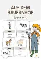 Vorschau - Spiele - Bauernhof: Sag es nicht! (Spiel für den DaZ-, DaF- und Deutschunterricht) - Deckblatt