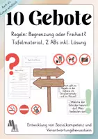 Vorschau - Arbeitsblätter - Was sind Regeln? Tafelmaterial und ABs inkl. Lösung - Deckblatt