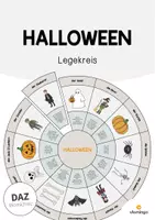 Vorschau - Stationenlernen - Halloween: Legekreis (Unterrichtsmaterial für den DaZ-, DaF- und Deutschunterricht) - Deckblatt