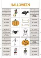 Vorschau - Stationenlernen - Halloween: Klammerkarten (Unterrichtsmaterial für den DaZ-, DaF- und Deutschunterricht) - Seite 2