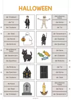 Vorschau - Stationenlernen - Halloween: Klammerkarten (Unterrichtsmaterial für den DaZ-, DaF- und Deutschunterricht) - Seite 3