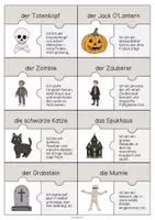 Vorschau - Stationenlernen - Halloween: Puzzle (Spiel für den DaZ-, DaF- und Deutschunterricht) - Seite 3