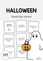 Vorschau - Spiele - Halloween: Smalltalk-Karten (Sprechimpulse für den DaZ-, DaF- und Deutschunterricht) - Deckblatt