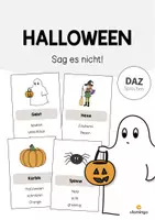Vorschau - Spiele - Halloween: Sag es nicht! (Spiel für den DaZ-, DaF- und Deutschunterricht) - Deckblatt