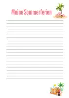Vorschau - Arbeitsblätter - "Meine Sommerferien" Schreibauftrag - Seite 3