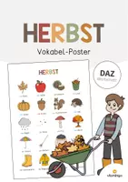 Vorschau - Poster - Herbst: Vokabel-Poster (Plakat für den DaZ-, DaF- und Deutschunterricht) - Deckblatt