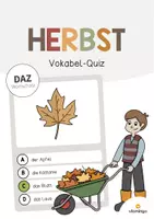 Vorschau - Spiele - Herbst: Vokabel-Quiz (Spiel für den DaZ-, DaF- und Deutschunterricht) - Deckblatt