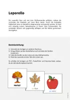 Vorschau - Mal- und Bastelvorlagen - Herbst: Leporello (Vorlage für den DaZ-, DaF- und Deutschunterricht) - Seite 1