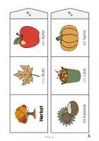 Vorschau - Mal- und Bastelvorlagen - Herbst: Leporello (Vorlage für den DaZ-, DaF- und Deutschunterricht) - Seite 3