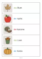 Vorschau - Arbeitsblätter - Herbst: Vokabel-Schleichdiktat (Unterrichtsmaterial für den DaZ-, DaF- und Deutschunterricht) - Seite 2