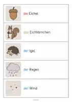 Vorschau - Arbeitsblätter - Herbst: Vokabel-Schleichdiktat (Unterrichtsmaterial für den DaZ-, DaF- und Deutschunterricht) - Seite 3