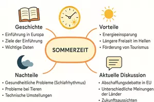 Vorschau - Arbeitsblätter - Arbeitsblätter zum Thema "Sommerzeit" + Lösung & MP3 + Mindmap - Seite 1