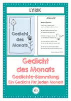 Vorschau - Arbeitsblätter - Gedicht des Monats. Gedichte-Sammlung - Deckblatt