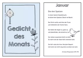 Vorschau - Arbeitsblätter - Gedicht des Monats. Gedichte-Sammlung - Seite 3