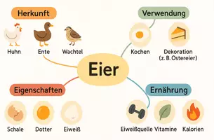 Vorschau - Arbeitsblätter - Arbeitsblatt zum Thema "Eier" + Onlineübung & MP3 + Mindmap + Infografik - Seite 2