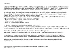 Vorschau - Arbeitsblätter - Der große Zeitformen-Pass - Präsens, Präteritum, Perfekt, Plusquamperfekt, Futur 1, Futur 2 - Seite 2