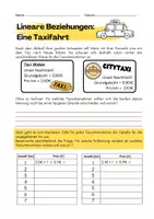 Vorschau - Arbeitsblätter - Lineare Funktionsgleichung Einführung - Deckblatt