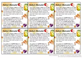 Vorschau - Mal- und Bastelvorlagen - Mini-Rezept Herbst-Obstsalat Feriengruß Klasse 2 bis Klasse 6 - Seite 3