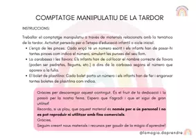 Vista previa - Tarjetas / Manipulativos - Comptatge manipulatiu tardor - página 1