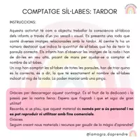 Vista previa - Tarjetas / Manipulativos - Comptatge síl·labes tardor - página 1