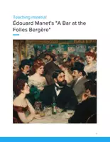 Vorschau - Unterrichtsreihen - Teaching Manet’s “Bar at the Folies Bergère” – Art & Society for SEK II - Seite 1
