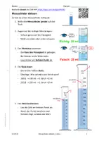 Vorschau - Arbeitsblätter - Messzylinder ablesen - Deckblatt